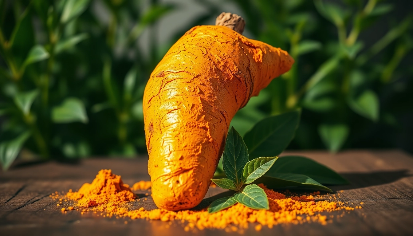 Turmeric Root showcased in a close-up view, highlighting its vibrant color and texture.