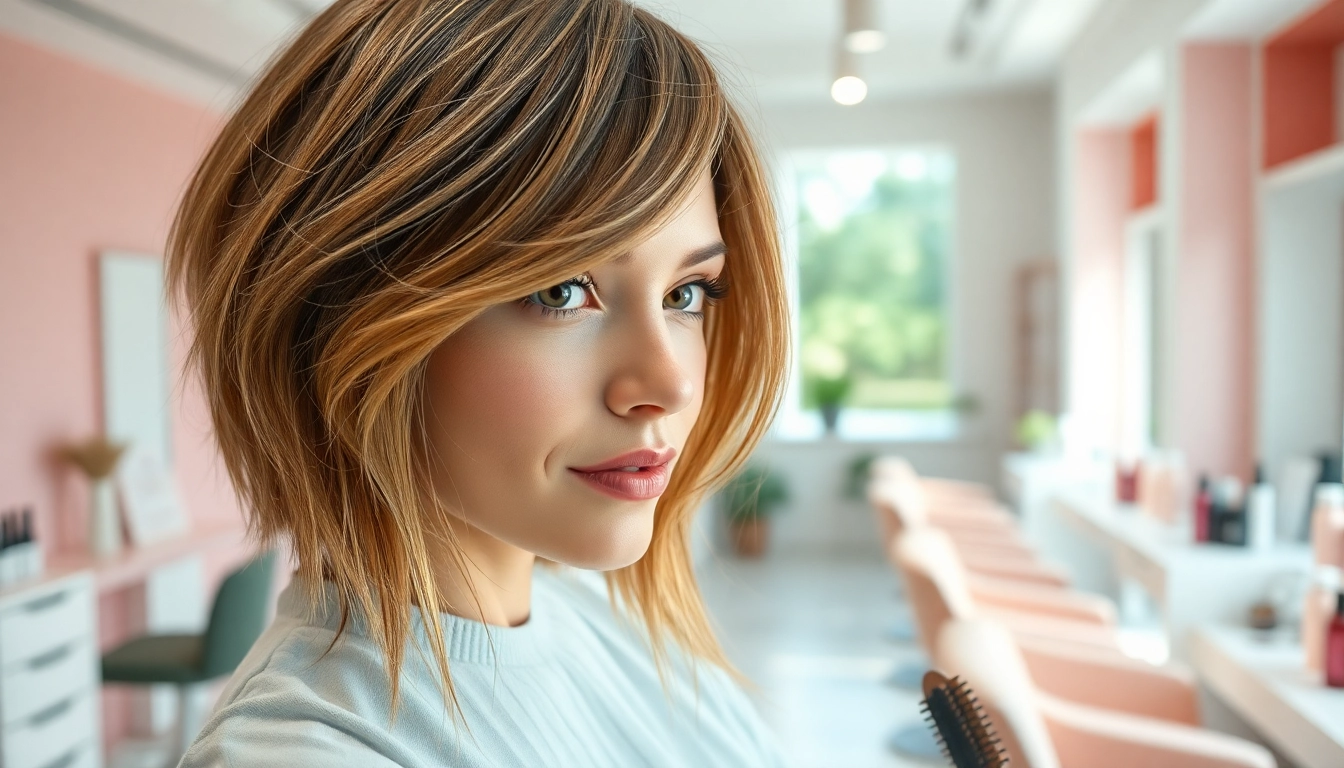 Stylish hairstyles for thin hair showcased by a professional hairstylist in a modern salon.
