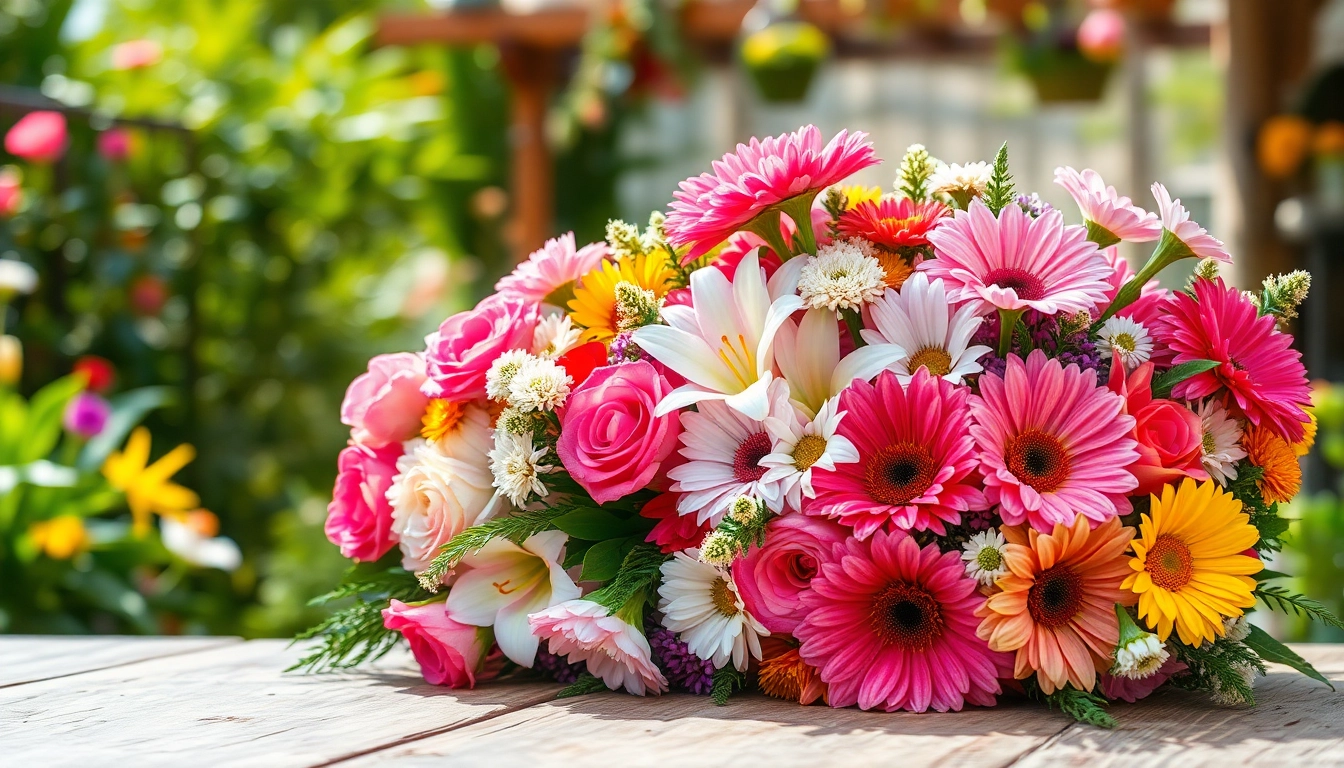 Admire stunning Orange County flowers in a colorful bouquet, perfect for any occasion.