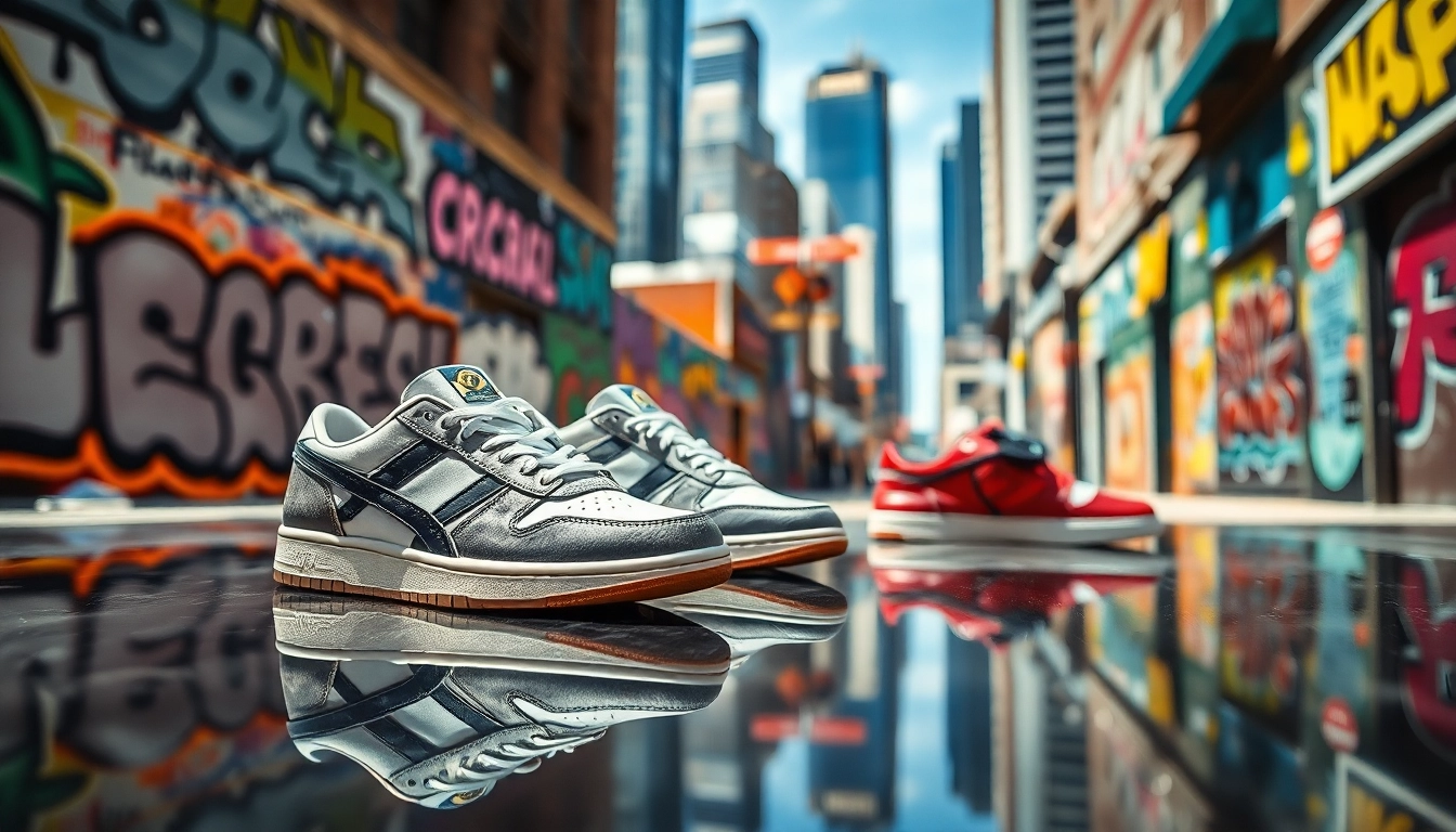 Sneaker reps featured in an urban backdrop, highlighting their unique designs and craftsmanship.