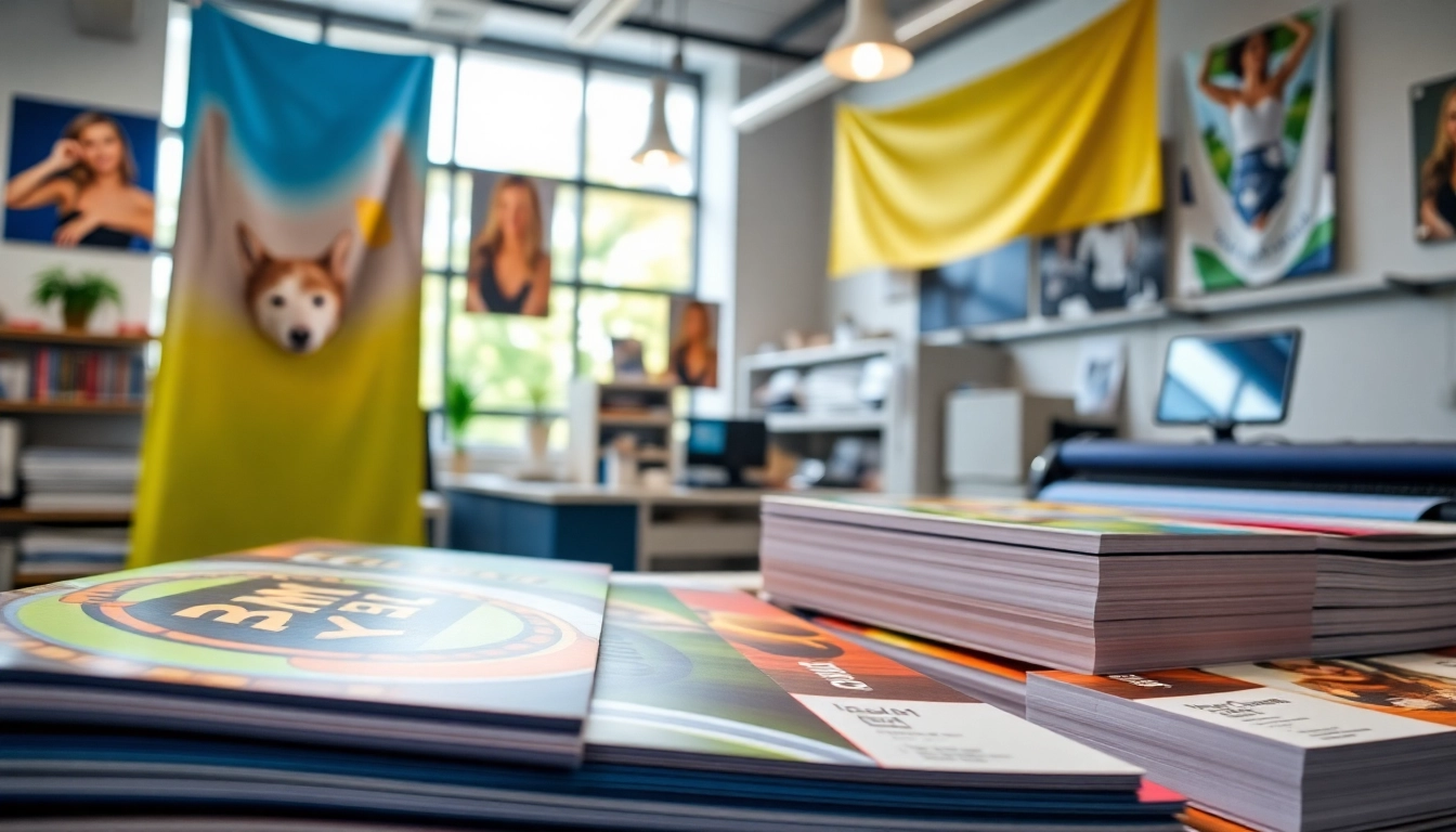 Showcasing quality printers in Edmonton Alberta through vibrant banners and business cards.