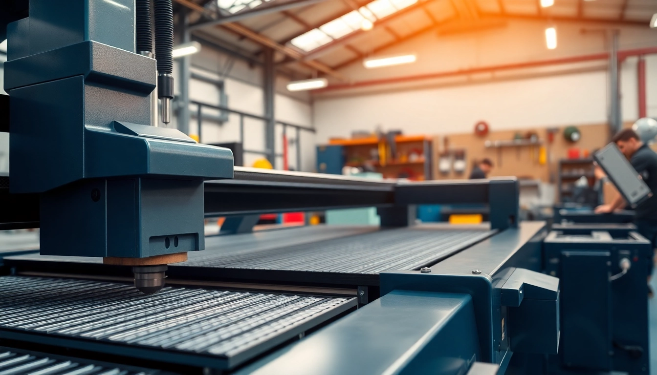 Cutting equipment displayed in a professional workshop setting, illustrating precision and engineering.