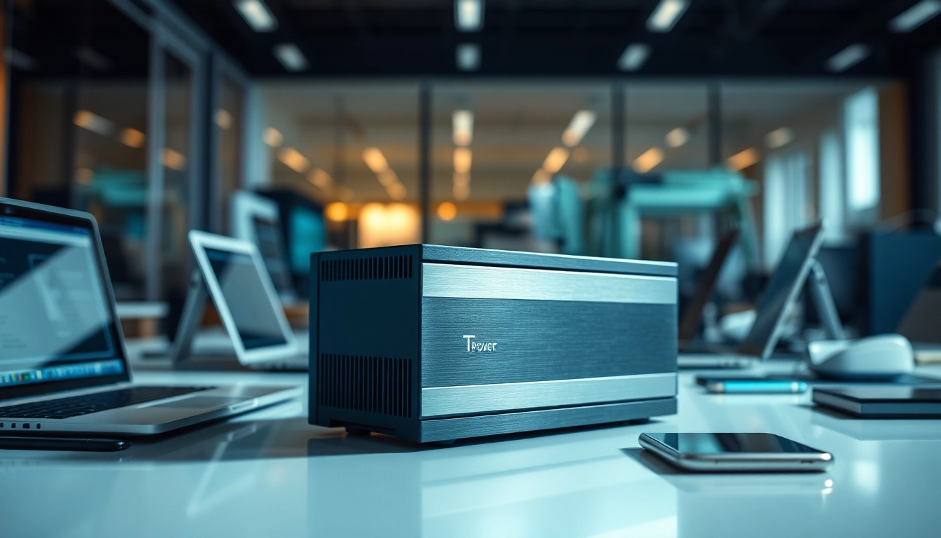 Showcasing TPower's reliable power supply in a modern electronic workspace.