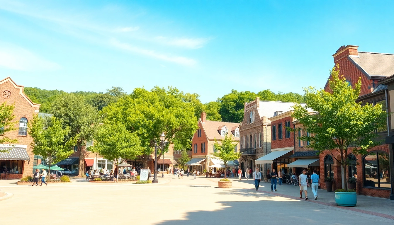 Clarksburg's picturesque town landscape featuring historic architecture and vibrant community life.