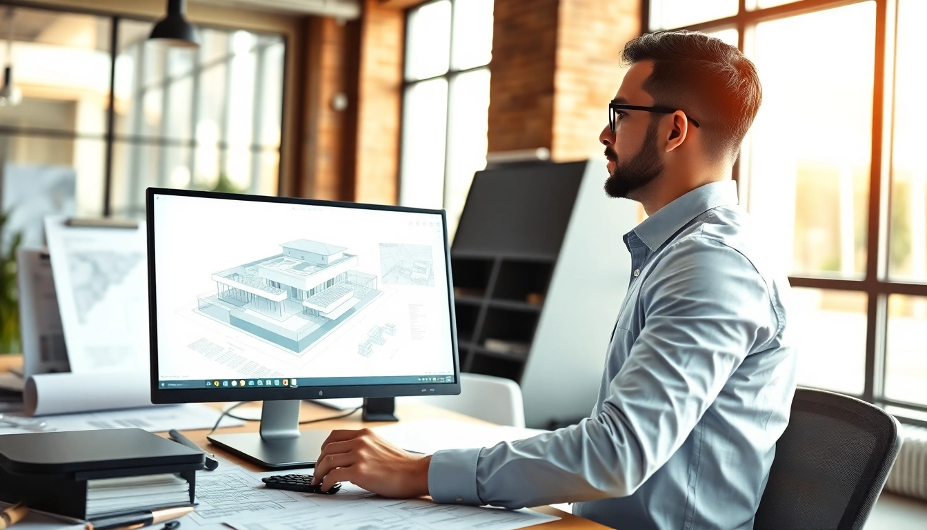 Exploring BIM Training in Pune with an architect engaged in a digital modeling session.