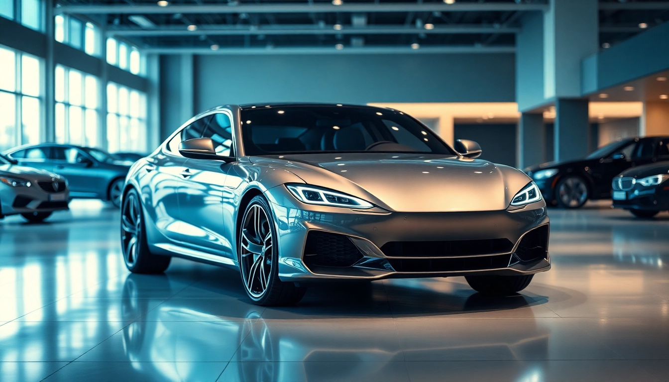 Showcasing the perfect car in a luxury showroom, highlighted by professional lighting.