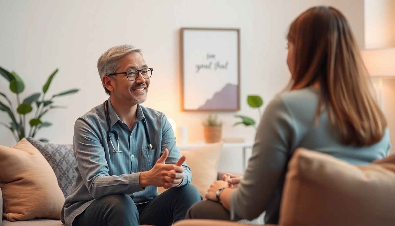 Engaging session with an attachment theory specialist in a comforting office setting.