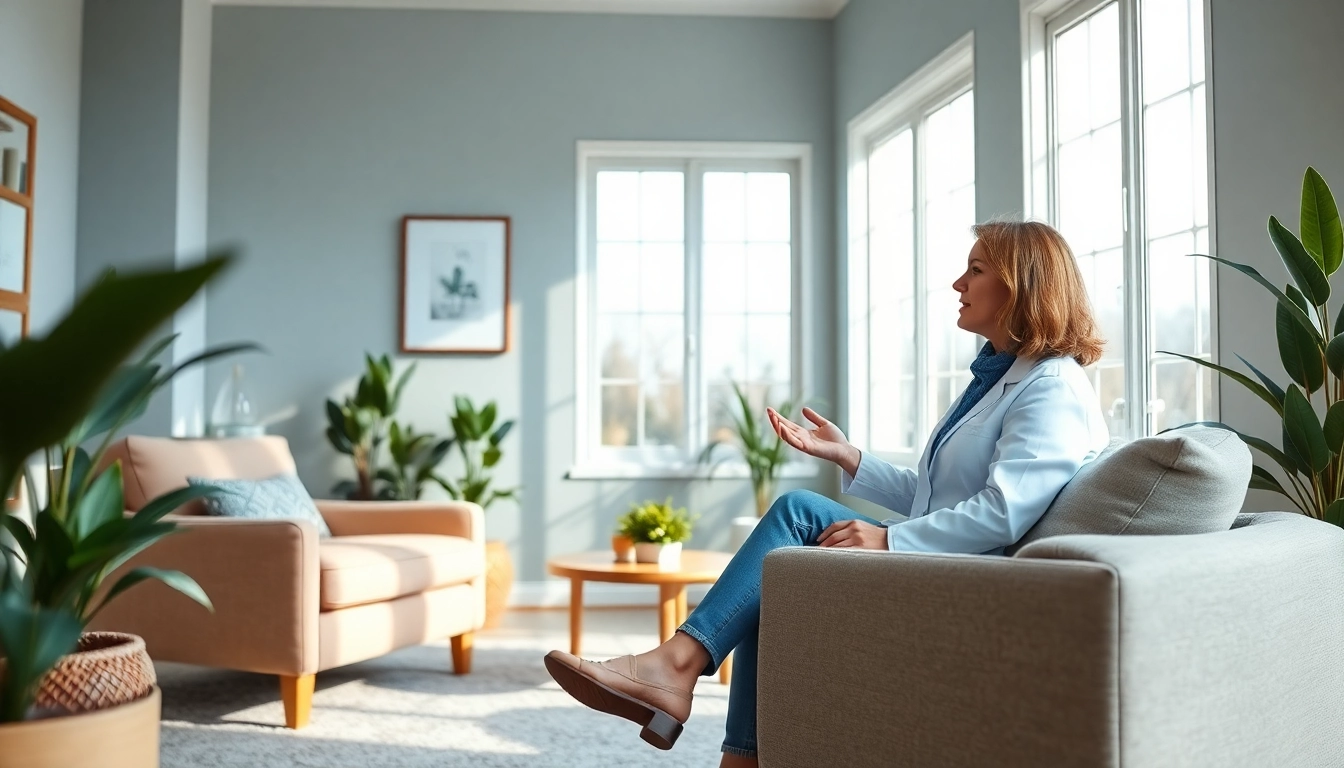 Engaging with an attachment theory specialist in a calming therapeutic environment.