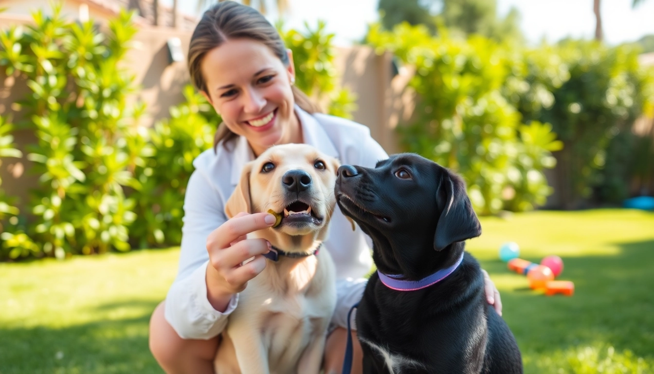 Engage your dog with expert Dog Training Irvine techniques in a sunny, vibrant setting.