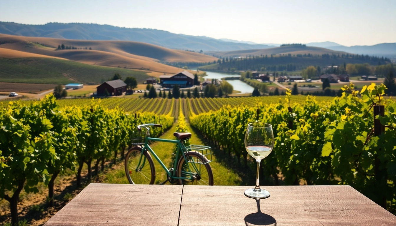 Experience Clarksburg's charm with scenic vineyards and golden hues in a relaxing wine country setting.
