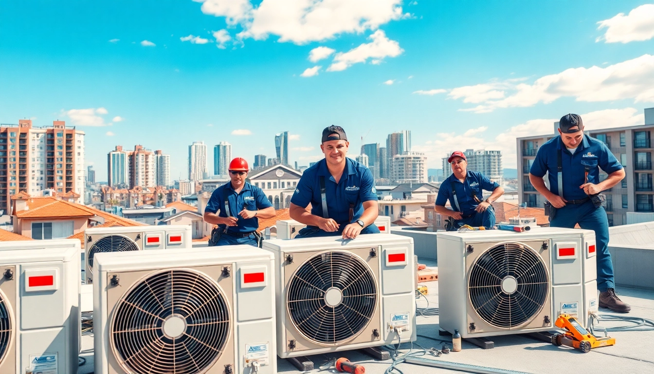 HVAC dealers installing units on a rooftop, demonstrating expertise in Quincy, IL.