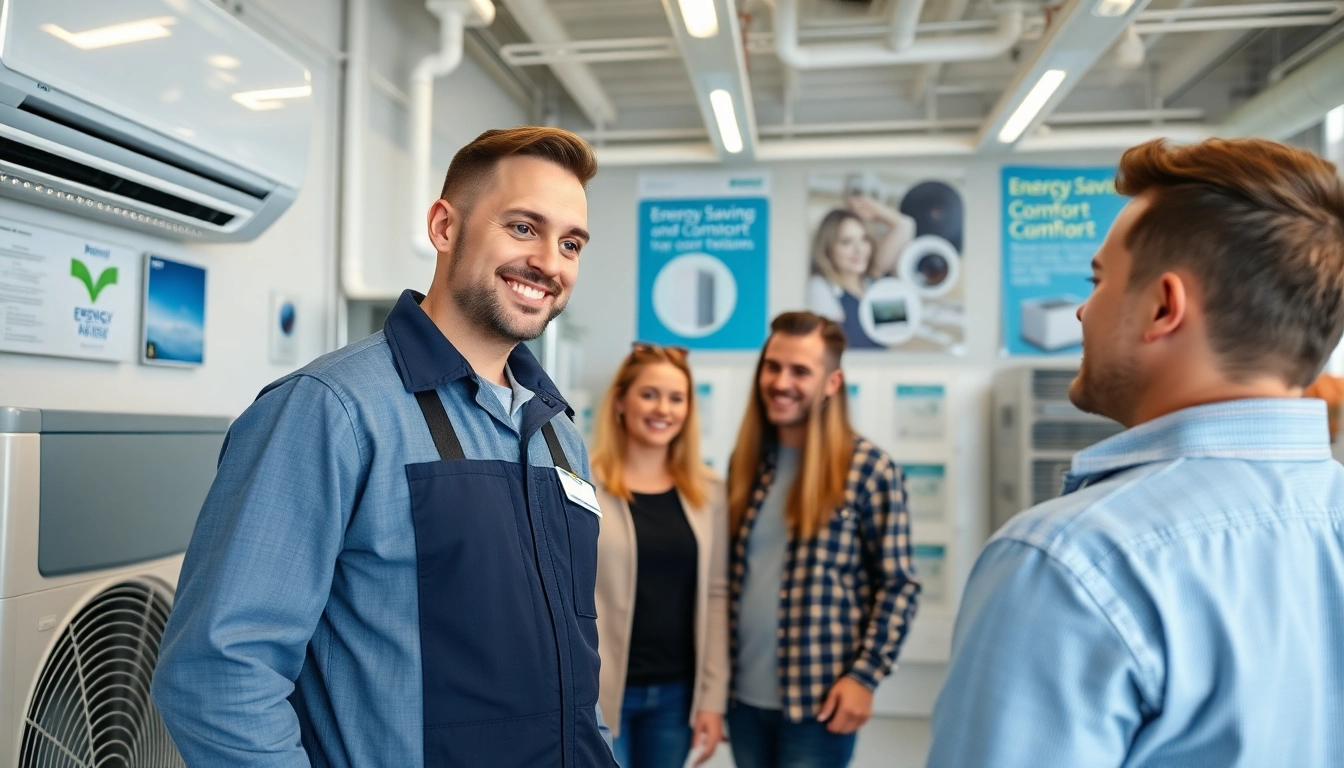 HVAC dealers providing expert consultation on air conditioning options.