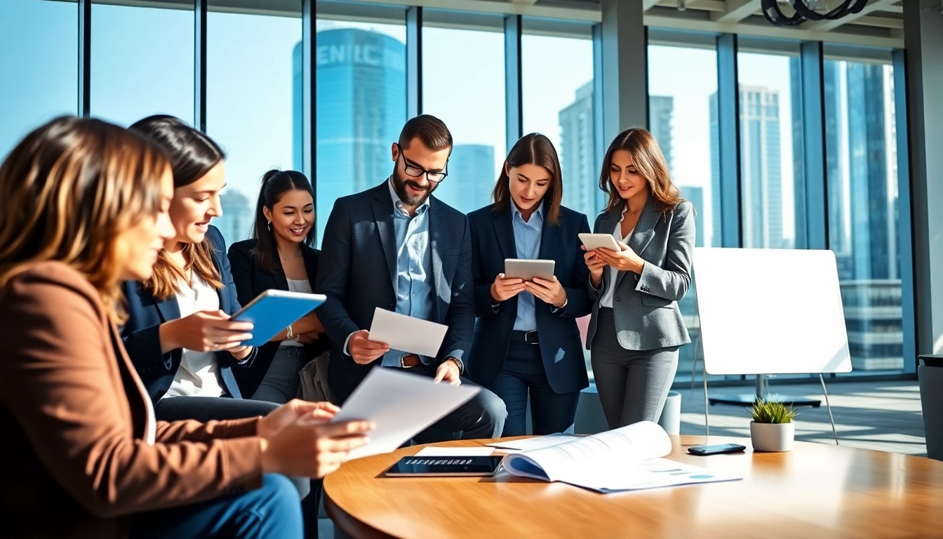 Enhancing Property management services through collaboration in a modern office.