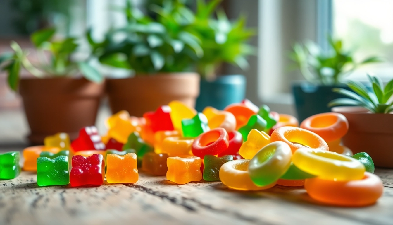Indulge in our delicious buy thc gummies, surrounded by vibrant colors and natural textures.