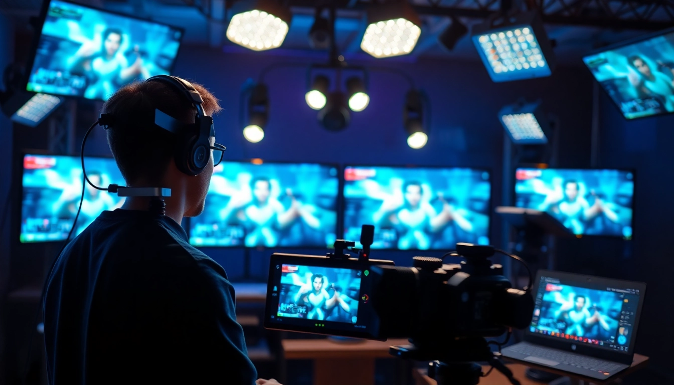 Engaging live stream content featuring a professional streamer in a modern studio setting.