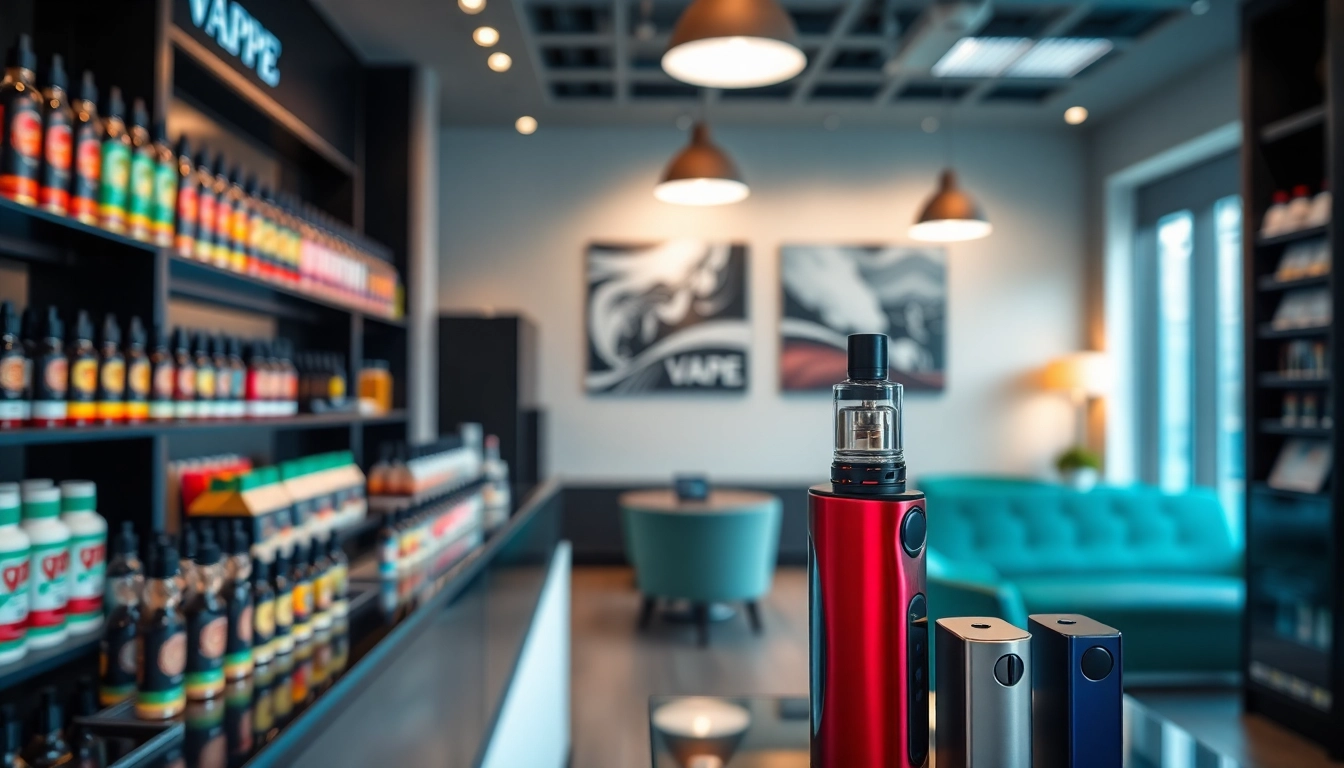 Find an inviting vape shop near me with a variety of vape products and modern aesthetics.