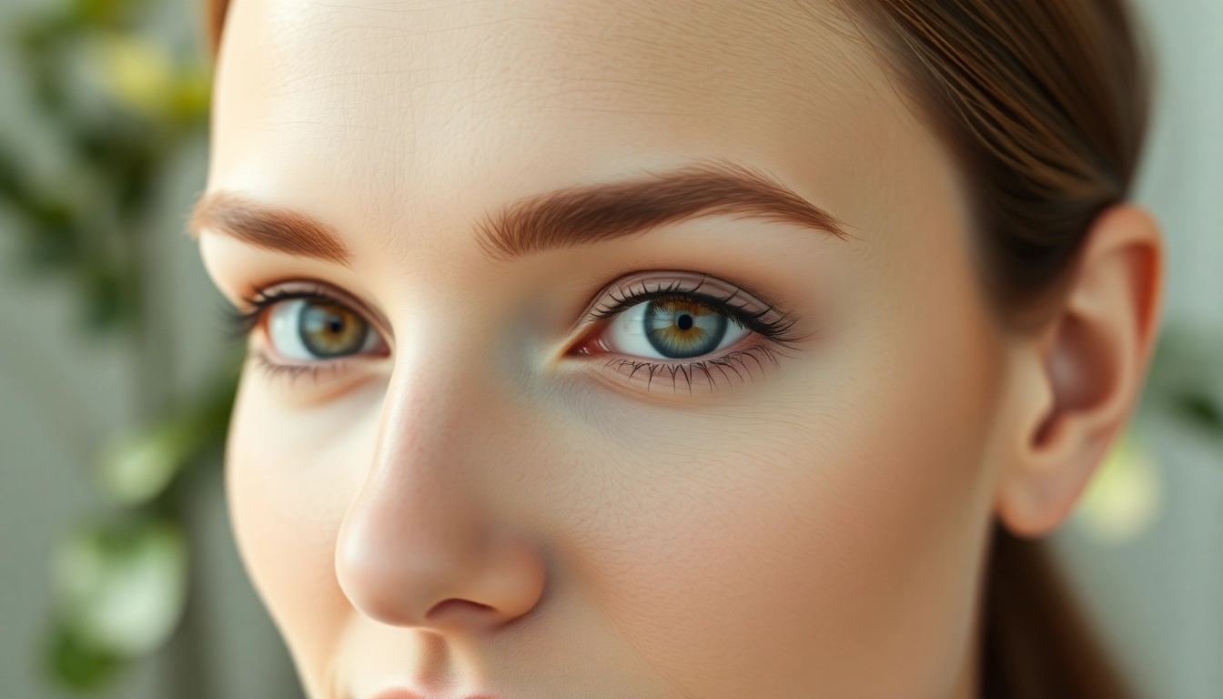 Woman's rejuvenated appearance with dermal fillers under eyes, showcasing smooth, youthful skin.