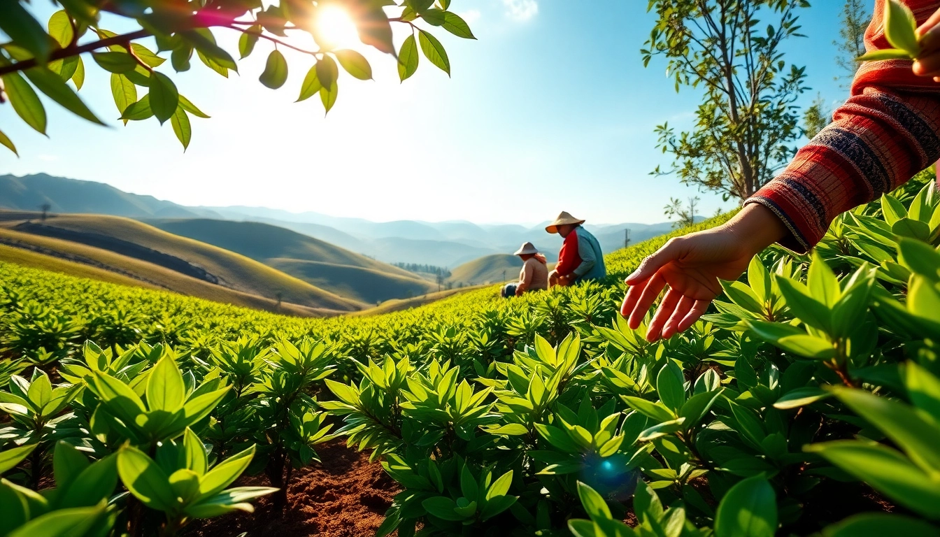 Harvesting Nepal tea from lush plantations, showcasing freshness and vibrant character.
