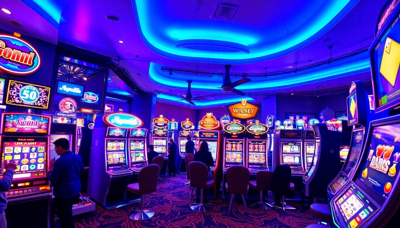Engaging gameplay scene on slotbuff3.com showcasing vibrant slot machines in a lively casino.