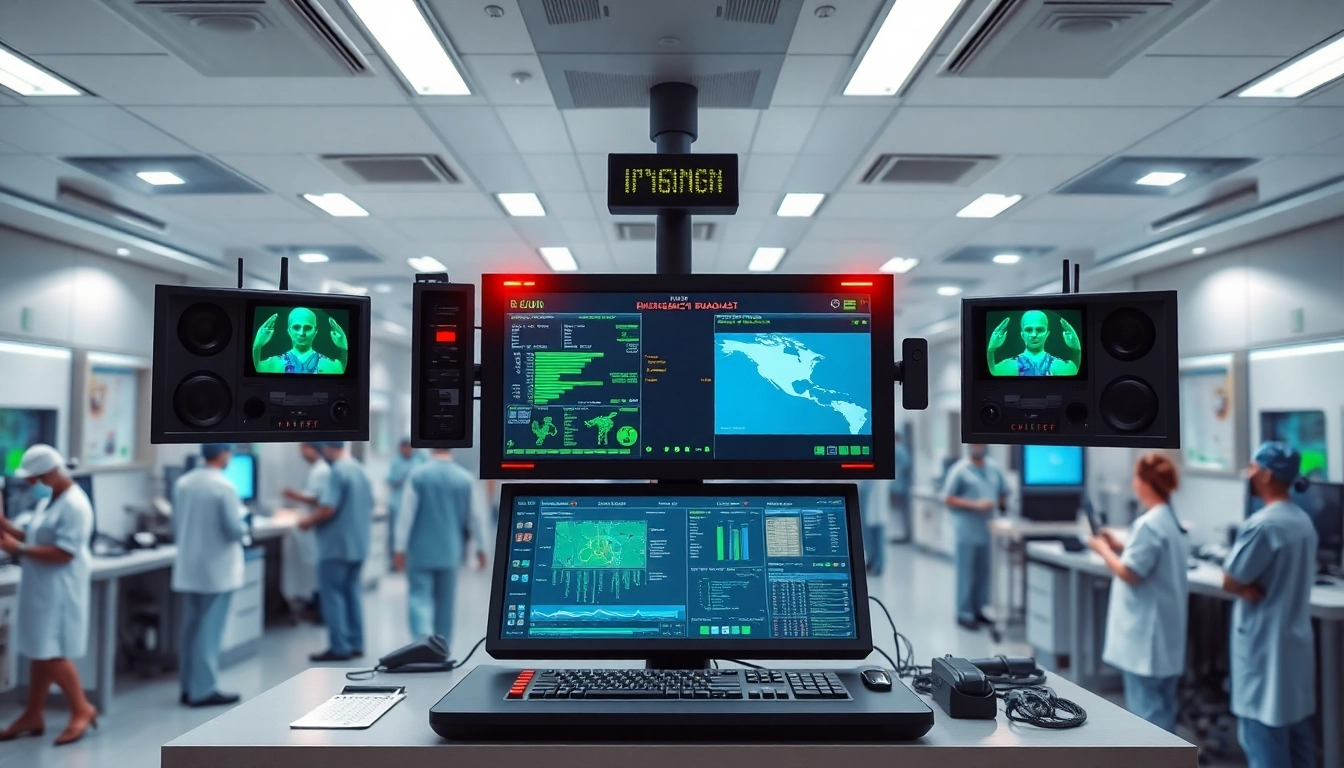 Monitor and system of Campuses & Hospitals Emergency Broadcast System ensuring swift responses in healthcare.