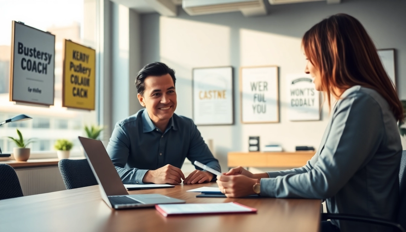 Find a business coach near me in a modern office setting during a strategy session