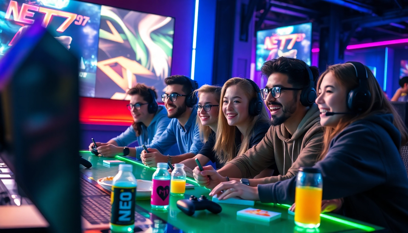 Menampilkan pemain bersemangat dalam net77 game dengan suasana santai dan teknologi tinggi.