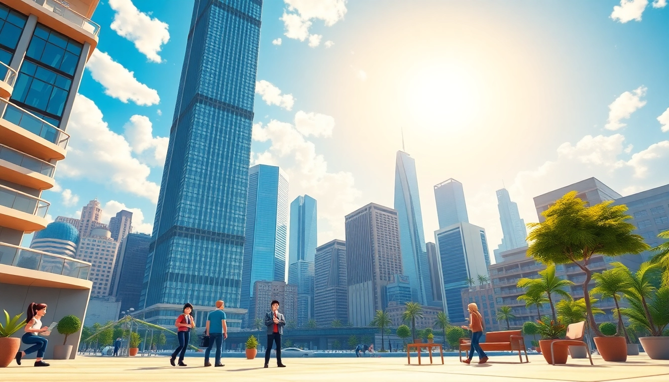 Engage in fun while you play sim tower, building and managing your skyscraper empire with animated characters.