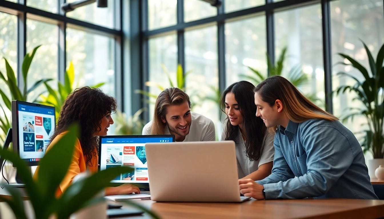 Empowered team creating web design Edmonton solutions in a collaborative environment.