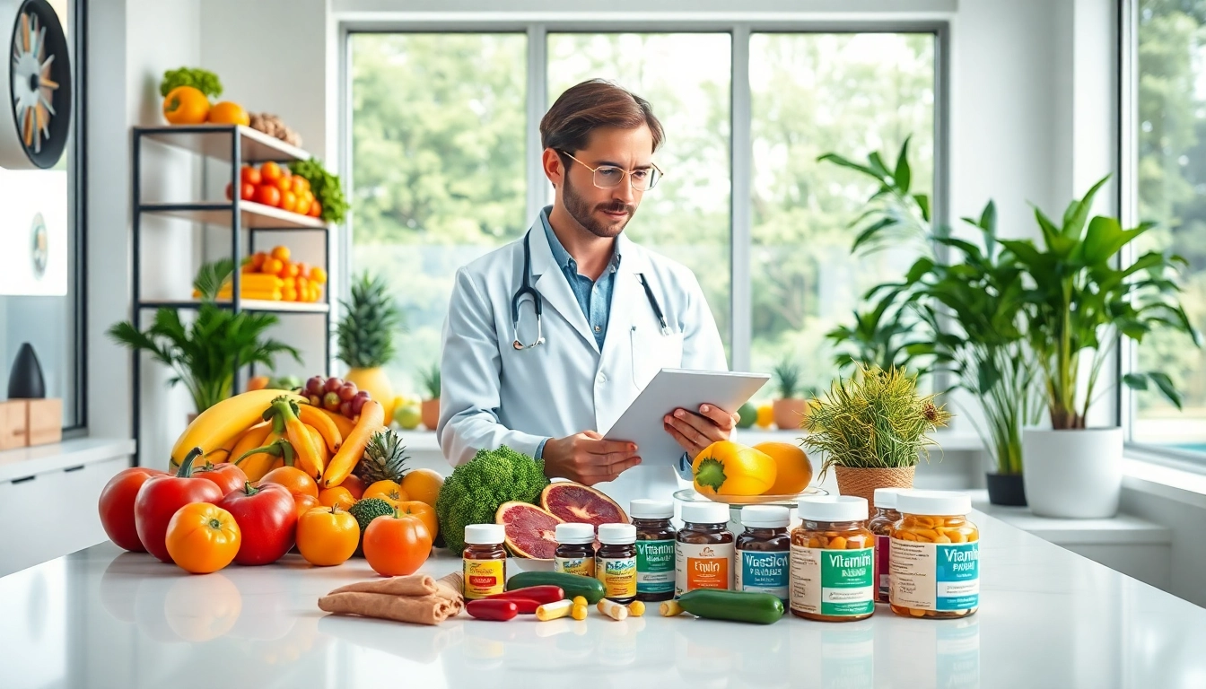 Discover various vitamin boosters for enhancing health and immunity in a vibrant setting.