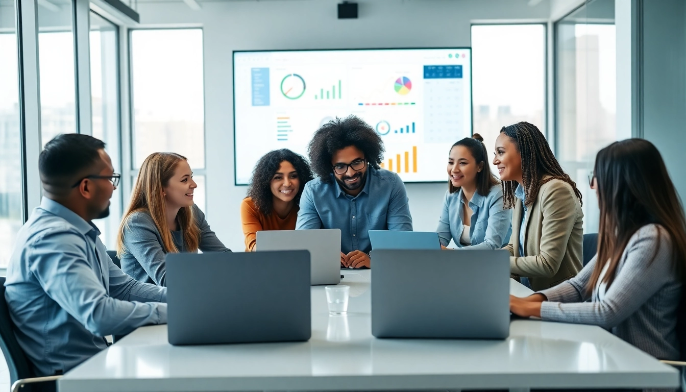 Utilizing AI prompts for competitor analysis during a team collaboration in a modern office.