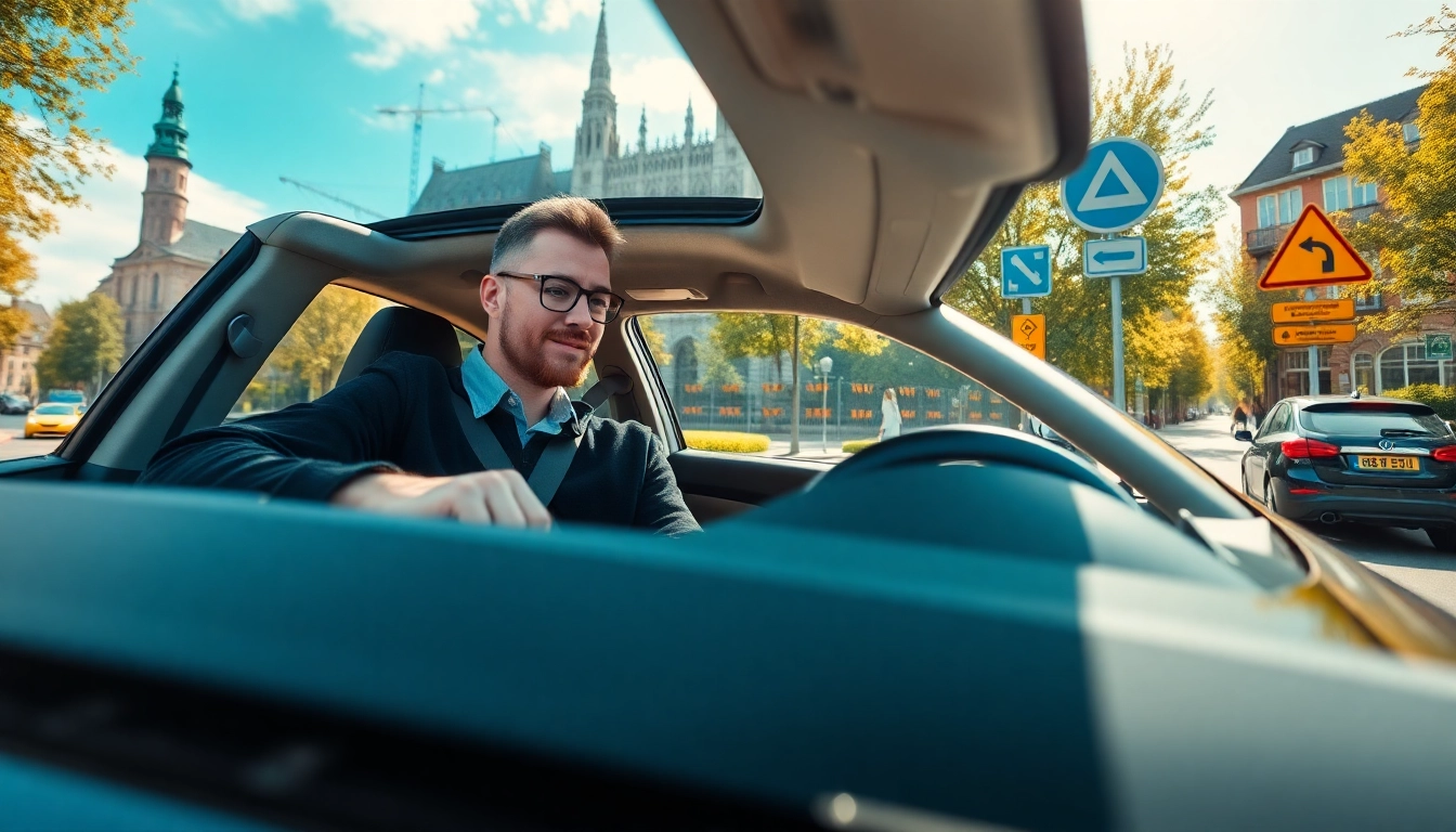 Leerautorijschool Utrecht met instructeur en student achter het stuur in een moderne auto.