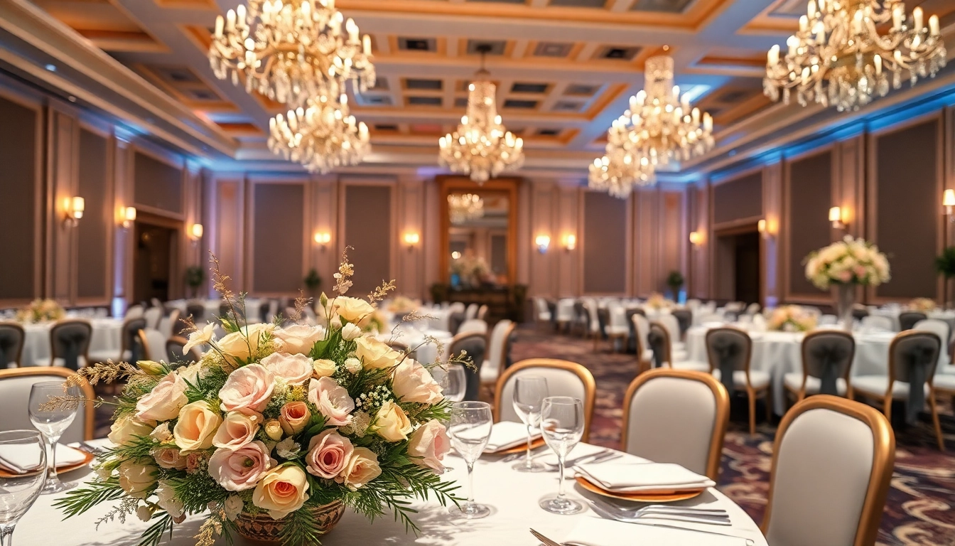 Enhance your event at le prestige hall with elegant arrangements and luxurious ambience.