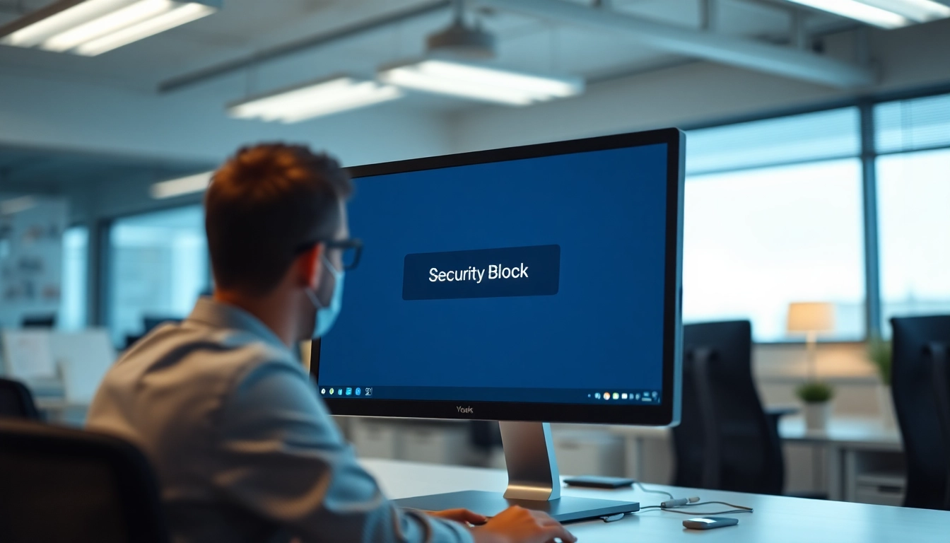 Inatogel user encountering a security block message on their computer screen.