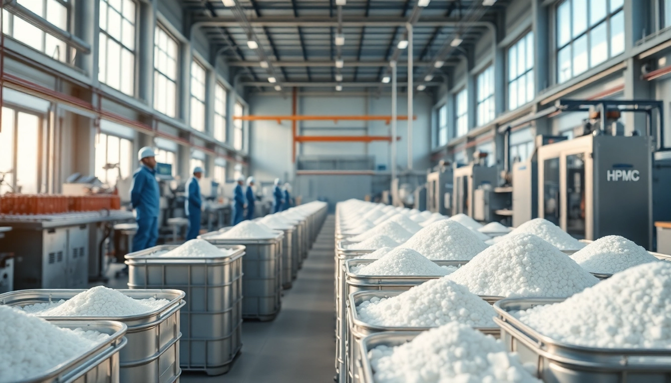 HPMC factory showcasing advanced machinery and efficient production lines for high-quality HPMC.