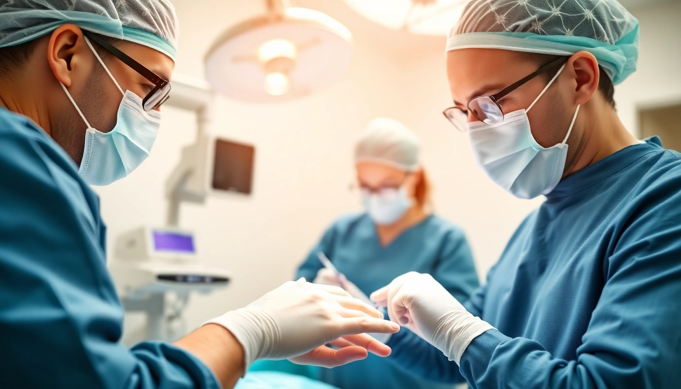 Handchirurgie Braunschweig: Skilled surgeon performing surgery on a patient's hand.