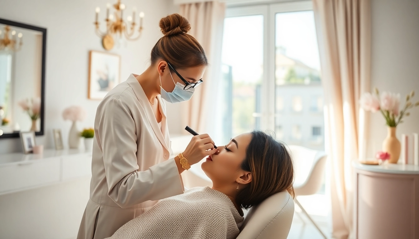 Lash Course training session demonstrating expert application techniques with a focus on precision.