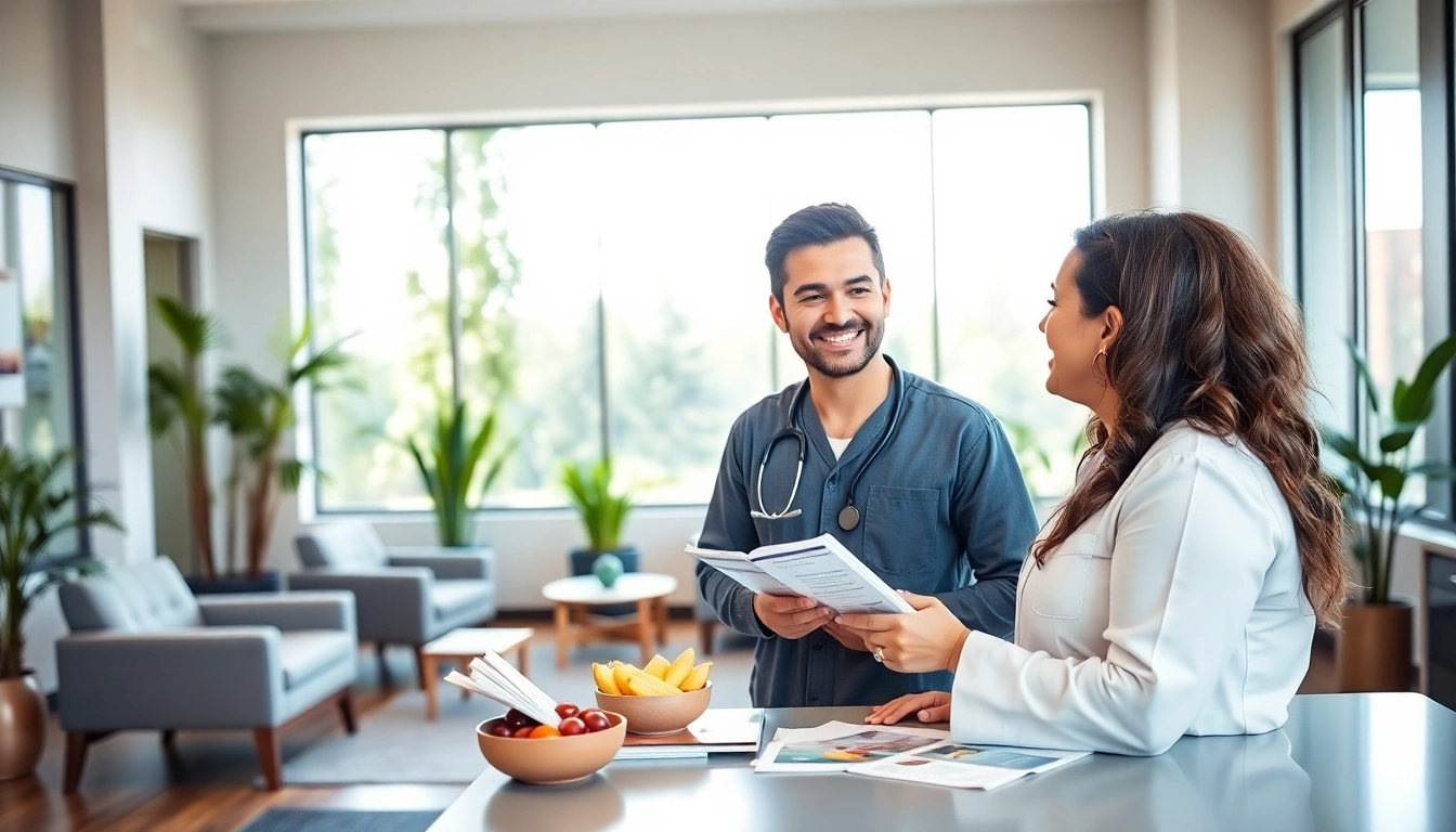 Weight loss clinic in Las Vegas showcasing a modern and welcoming environment with a supportive professional.
