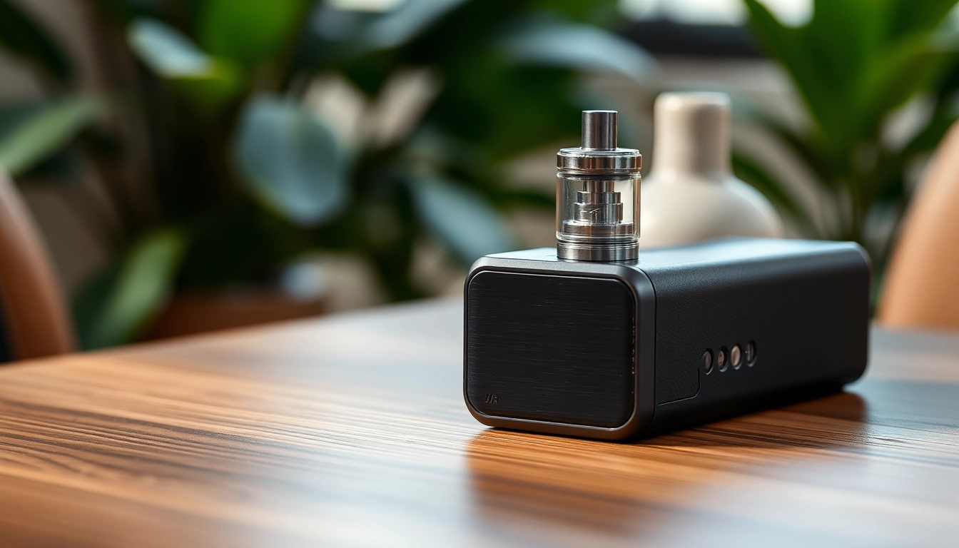 Experience the elegant puff pro vaporizer showcased on a stylish wooden table.