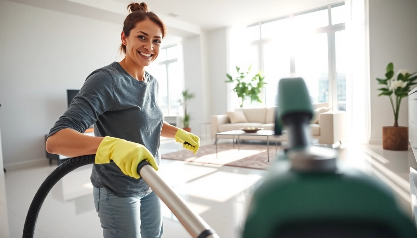 Removing dirt in a spotless Logan apartment during a bond cleaning Logan service.