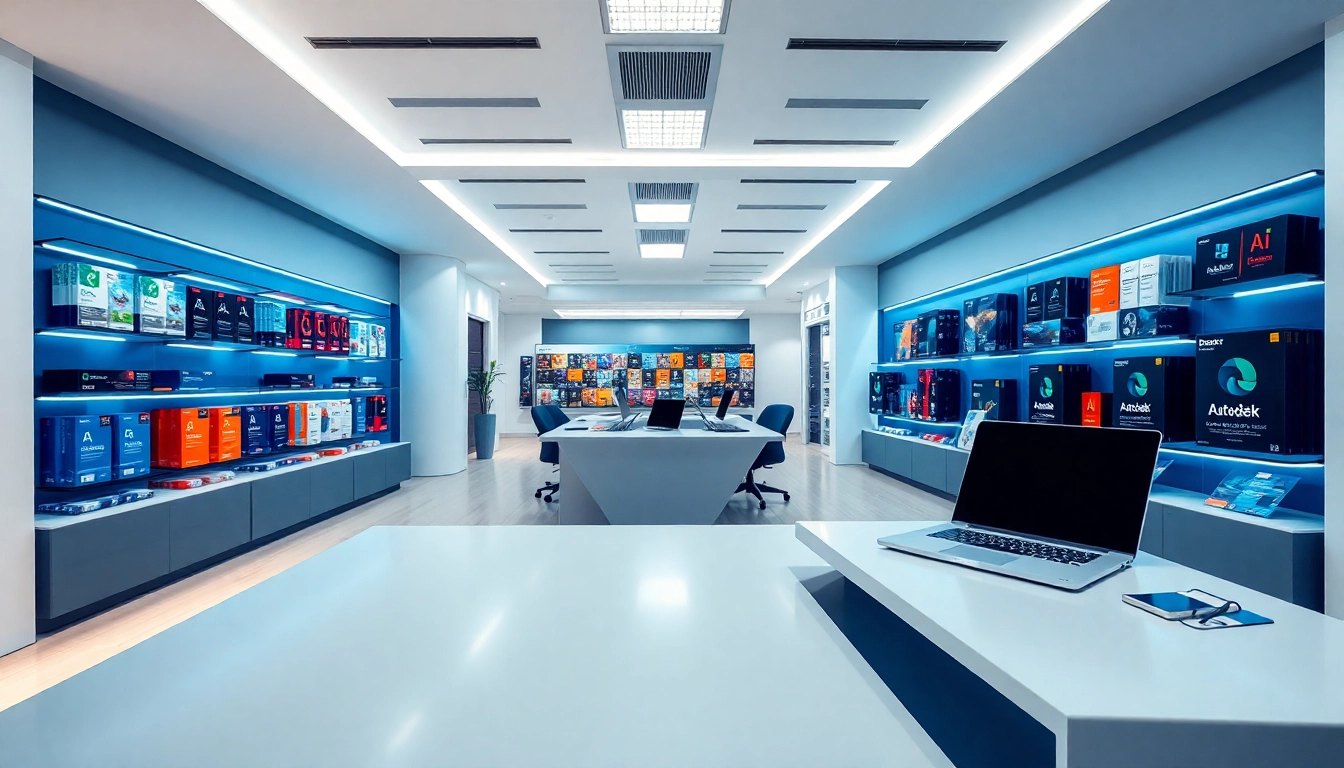 Browse authentic software licenses at https://digitalsoftwaremarkett.com with vibrant displays showcasing products.