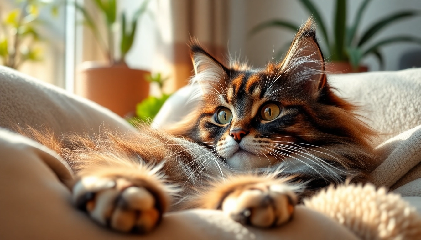 Maine Coon cats for sale near me: Discover a stunning Maine Coon cat in a cozy home setting.