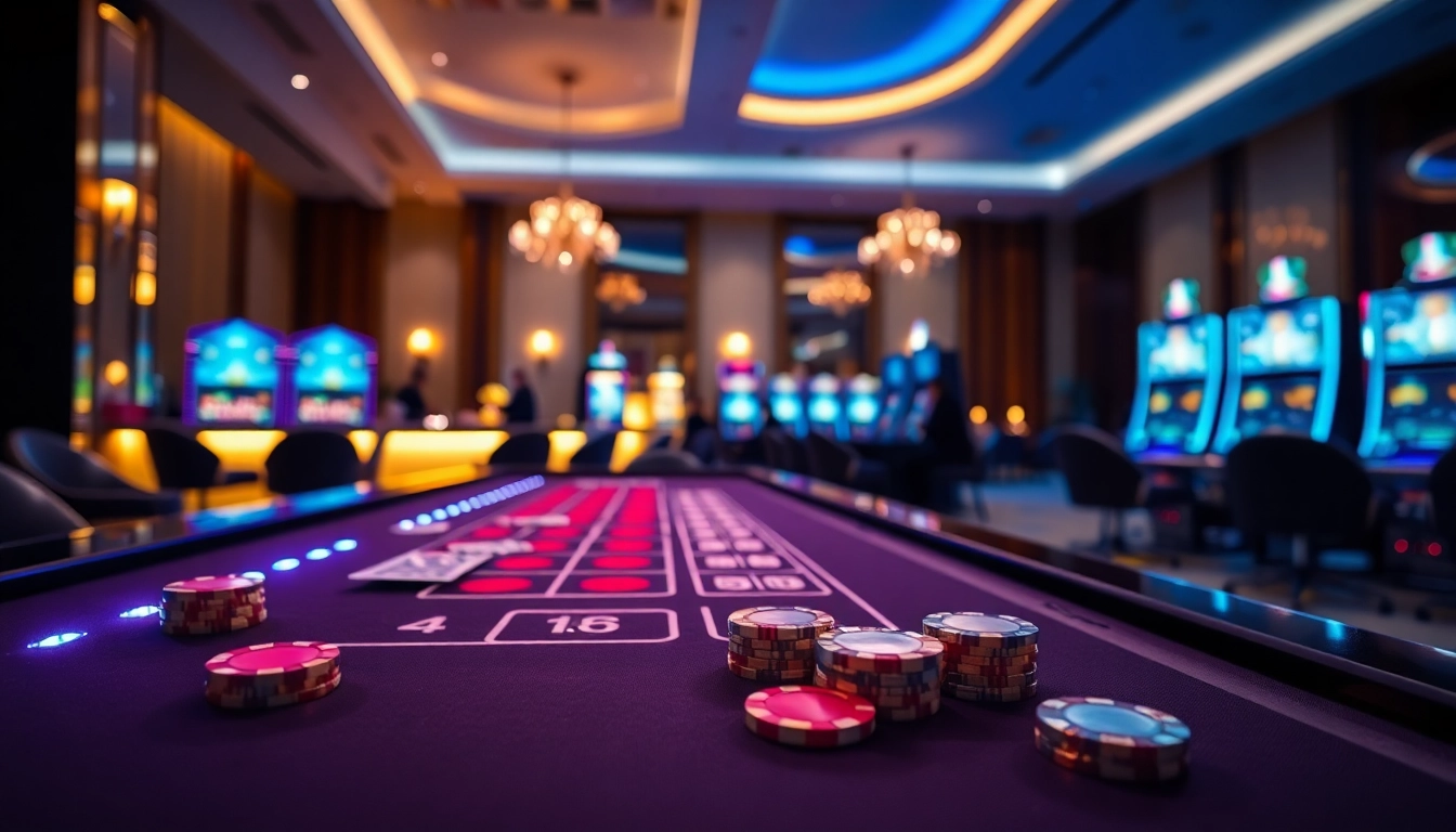 Jouer au meilleur casino en ligne avec des cartes et des jetons brillants dans un cadre raffiné.