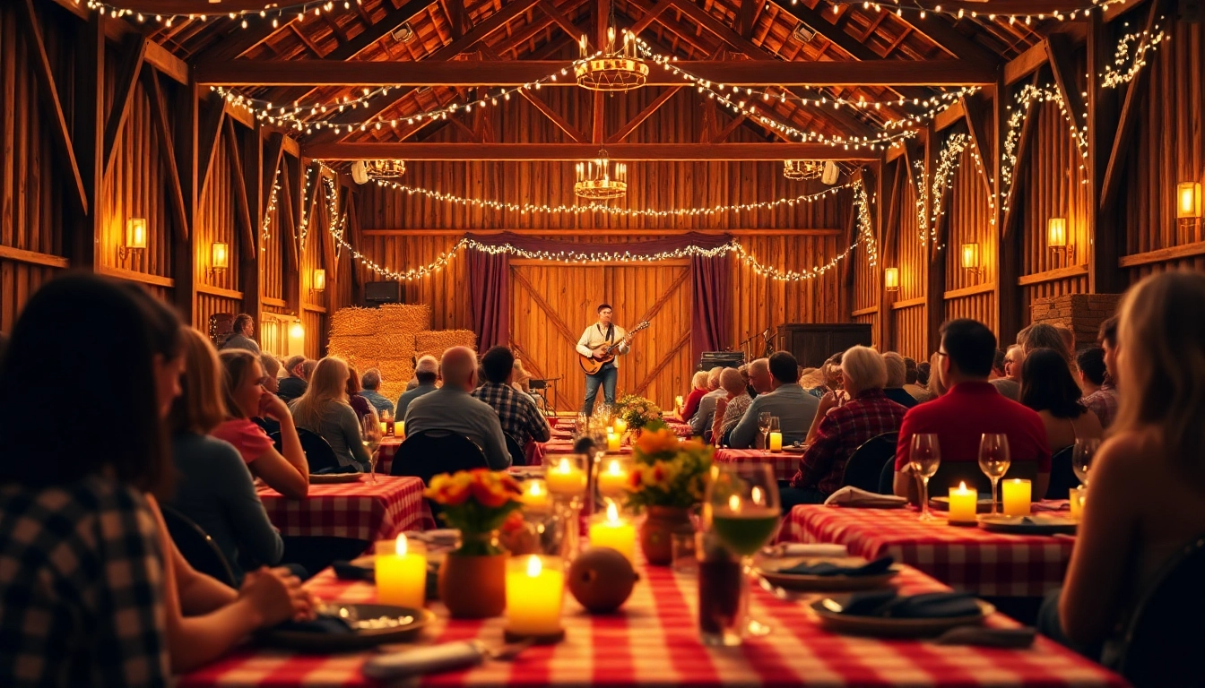 Experience the barn dinner theater 2024 schedule with a lively performance and dining atmosphere.